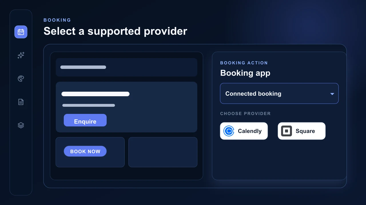 AVSBL Booking control with Calendly and Square provider choices